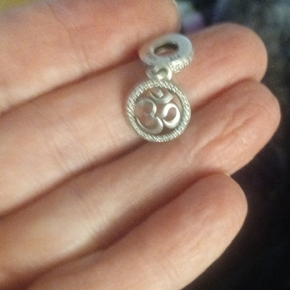 Silver Om Pendant Charm